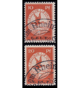 Dt. Reich Flugpost E.EL.P. Nr. V-VI gestempelt, gepr�ft und signiert