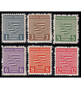 SBZ Wittenberg Nr. 66-71 XA postfrisch gepr. signiert Provinzwappen 1945