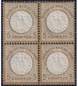Deutsches Reich Brustschild Nr. 22 im postfrischen Vierer- block