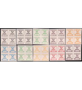 Gro0r�schen Nr. 31-42 z postfrische Viererblocks ohne Nr. 37 auf wei�en Papier