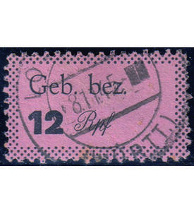 Freudenstadt Nr. 6 gestempelt Geb�hrenzettel Lo�burg