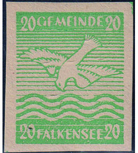 Falkensee Nr. 5 F I U postfrisch ungez�hnt gr�n statt dunkelblau