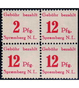 Spremberg Nr. 12 A X postfrischer Viererblock