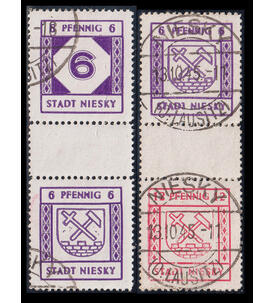 Niesky SZ 5 - 6 gestempelt Zusammendruck-Kombinationen