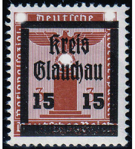 Glauchau Nr. 21 y postfrisch waagerechte Gummiriffelung