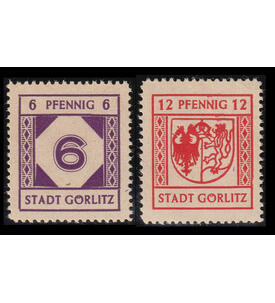G�rlitz Nr. 6 y + 8 y postfrisch kleinen gummifreien Kreisen