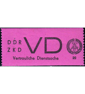 DDR Dienstmarke ZKD Nr. D 2 postfrisch, gepr�ft vertrauliche Dienstsachen