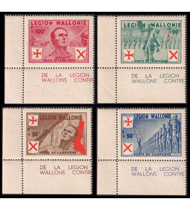 Deutsche Besetzung Belgien Nr. I-IV postfrisch Eckrandsatz Wallonische Legion