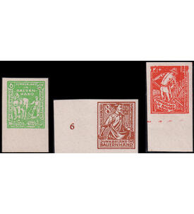 SBZ ungez�hnt postfrisch Nr. 23 b U - 25 b U Echtheitsbefund echt u. einwandfrei