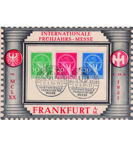 Berlin- Sonderkarte Frankfurt mit Nr. 68-70 mit passendem Sonderstempel