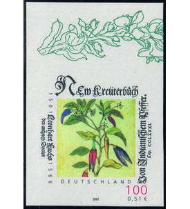 BRD Nr. 2161 U postfrisch Randst�ck Leonhart Fuchs 2001