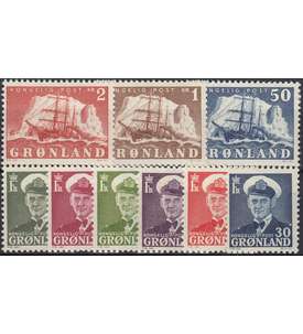 Grnland 1950 postfrisch Nr. 28-36