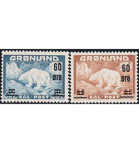 Grnland 1956 postfrisch Nr. 37-38