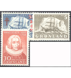 Grnland 1958 postfrisch Nr. 40-42
