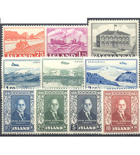 Island 1952 postfrisch         Nr. 275-284