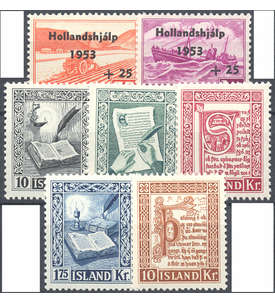 Island 1953 postfrisch         Nr. 285-291