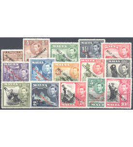 Malta 1948 postfrisch          Nr. 199-213