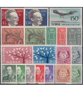 Norwegen 1962 postfrisch       Nr. 466-484