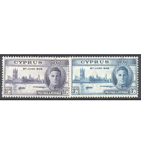 Zypern 1946 postfrisch         Nr. 155-156