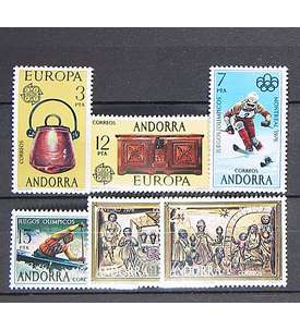 Andorra Spanische Post 1976    postfrisch Nr. 101-106