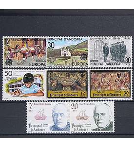 Andorra Spanische Post 1981    postfrisch Nr. 138-145