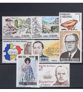 Andorra Spanische Post 1983    postfrisch Nr. 165-172