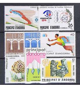 Andorra Spanische Post 1984    postfrisch Nr. 173-180