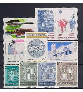 Andorra Spanische Post 1988    postfrisch Nr. 199-208
