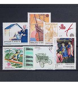 Andorra Spanische Post 1992    postfrisch Nr. 225-230