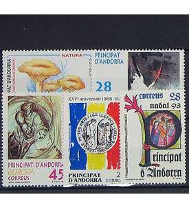 Andorra Spanische Post 1993    postfrisch Nr. 231-235