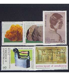 Andorra Spanische Post 1996    postfrisch Nr. 246-250