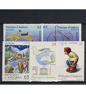 Andorra Spanische Post 1997    postfrisch Nr. 251-255