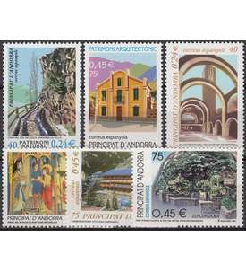 Andorra Spanische Post 2001 postfrisch ** Nr. 279-284