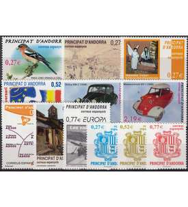 Andorra Spanische Post 2004 postfrisch ** Nr. 307-318