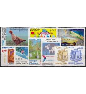 Andorra Spanische Post 2006 postfrisch ** Nr. 329-337