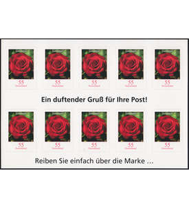 BRD Folienblatt 7 postfrisch Nr. 2669 Gartenrose