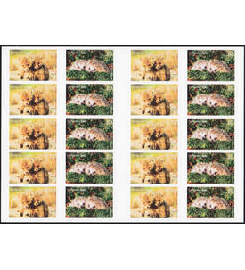 BRD Folienblatt 36 postfrisch Nr. 3053/54 Fuchs u. Igel