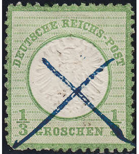 Deutsches Reich Brustschild 1/3 Groschen Federzug-Entwertung