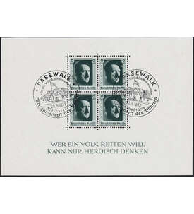 Dt. Reich Block 7 mit SST Pasewalk - Kriegslazarett des Fhrers