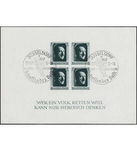 Dt. Reich Block 8 mit SST Dsseldorf - Reichsausstel- lung Schaffendes Volk