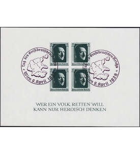 Dt. Reich Block 8 mit SST Wien - Tag des Grodeutschen Reichs