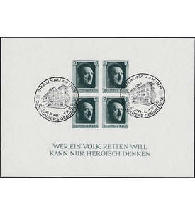 Dt. Reich Block 8 mit SST Braunau am Inn - des Fhrers Geburtstag 1938