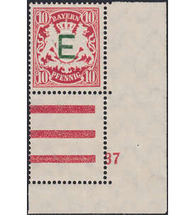 Bayern Dienstmarke Nr. D 3 L Eckrandstück postfrisch **