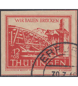 SBZ Wiederaufbau 1946 Nr. 113 VI gestempelt typgeprft und signiert