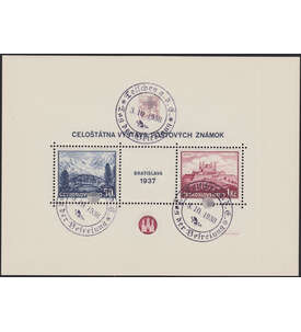 Deutsches Reich CSSR Block 4 blauer Stempel