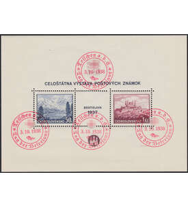 Deutsches Reich CSSR Block 4 roter Stempel