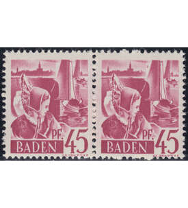 Franz. Zone - Plattenfehler Baden Nr. 9 PF I postfrisch