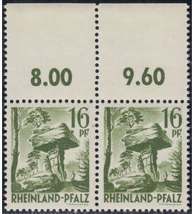 Franz. Zone - Plattenfehler Rheinland Pfalz Nr. 6 PF I postfrisch