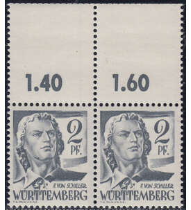 Franz. Zone - Plattenfehler Wrttemberg Nr. 1 PF I postfrisch