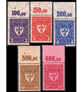 Deutsches Reich Gewerbeschau Nr. 199-204 postfrisch vom Oberrand